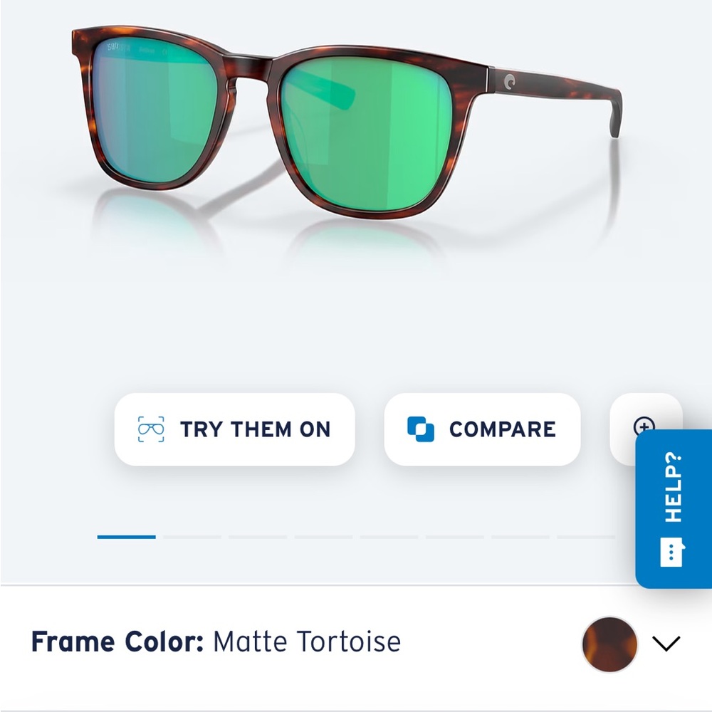 Costa Sullivan Tortoise and Green Sunglasses